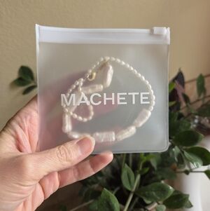 Machete Asymmetrical Freshwater Pearl Necklace Classic Timeless Unique